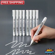 White Permanent Marker Pen Waterproof Tire Graffiti Pen, For Fabric And Wood