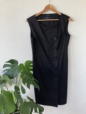 Anne Klein Sleeveless Career Black Dress Button Down Stretch Size 6