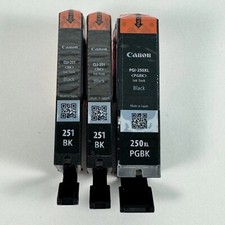 Canon PGI-250XL PGBK CLI-251 PIXMA BLACK Ink Cartridges Genuine New Sealed OEM
