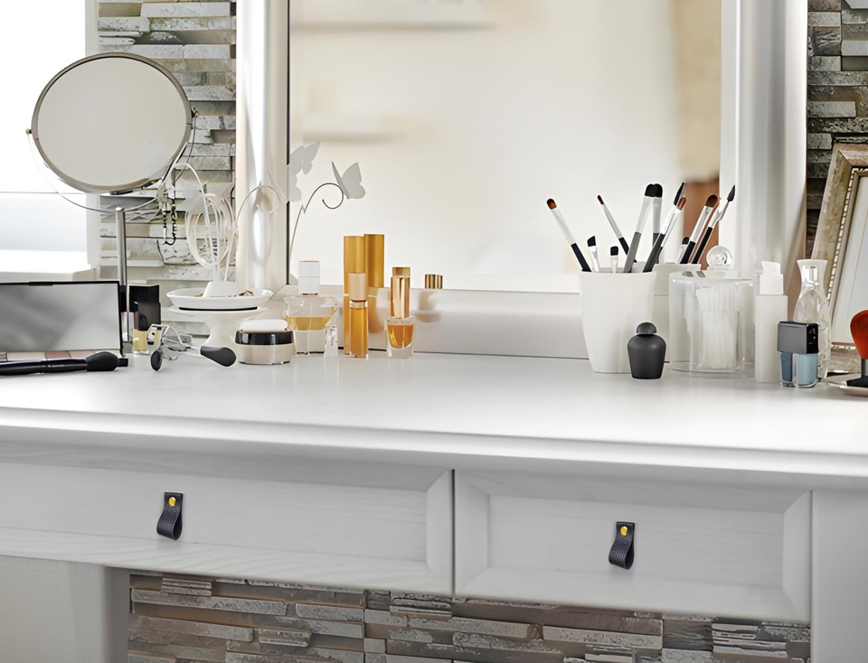 Leather Dresser Knobs Drawer Pulls and Handles Soft Drawer