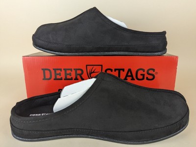 Deer Stags Wherever Slippers Mens 12 M Black Faux Suede  display picture 2