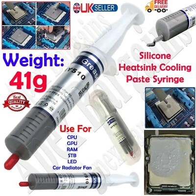 New Silicone Thermal Heatsink Compound Cooling Paste PC Processor Grease Syringe - Image 1 of 4