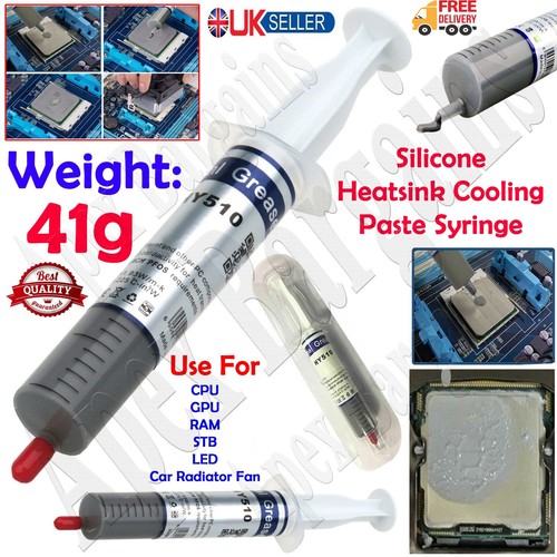 New Silicone Thermal Heatsink Compound Cooling Paste PC Processor Grease Syringe - 第 1/9 張圖片