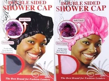 1 Piece Double Sided Waterproof Shower Cap Vinyl outside Terry Cotton inside 073