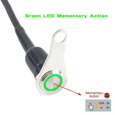 Stainless steel bracket LED Motorcycle light Switch Horn Momentary Push Button