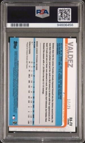 2019 Topps Chrome Rookie Auto Orange Refractor Framber Valdez PSA 10 - Picture 2 of 2