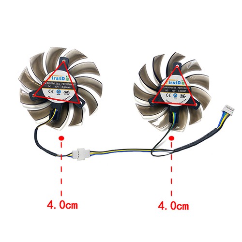Graphics Card Cooling Fans for ASUS GTX1050 1050ti RX460 DUAL Graphics Card - Picture 7 of 8