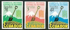 ECUADOR 1963 Flugpostausgabe Kampf gegen den Hunger postfrischer Satz UNGEZÄHNT
