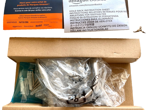 Amazon Basics Decorative Curtain Holdback, Set of 2, Nickel, BNIB - Picture 2 of 16