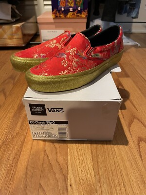 Vans Opening Ceremony Dragon Chinese New Year Slip On Red Size