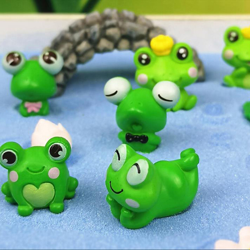10Pcs Cute Frog Miniature Fairy Garden Ornament DIY Micro Landscape 10pcs-cute-frog-miniature-fairy-garden-ornament-diy-micro-landscape