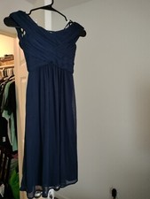 David's Bridal - Navy Flower Girl Dress