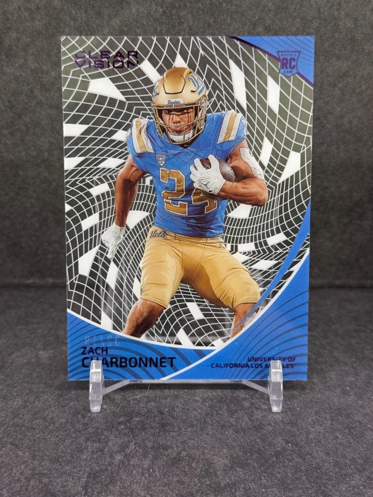 Zach Charbonnet Panini Chronicles Draft Picks Clear Vision #10 Purple