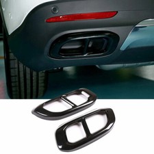 Schwarz Edelstahl Auspuffblenden Abdeckung F&uuml;r Mercedes Benz GLC 300 GLE GLS 350