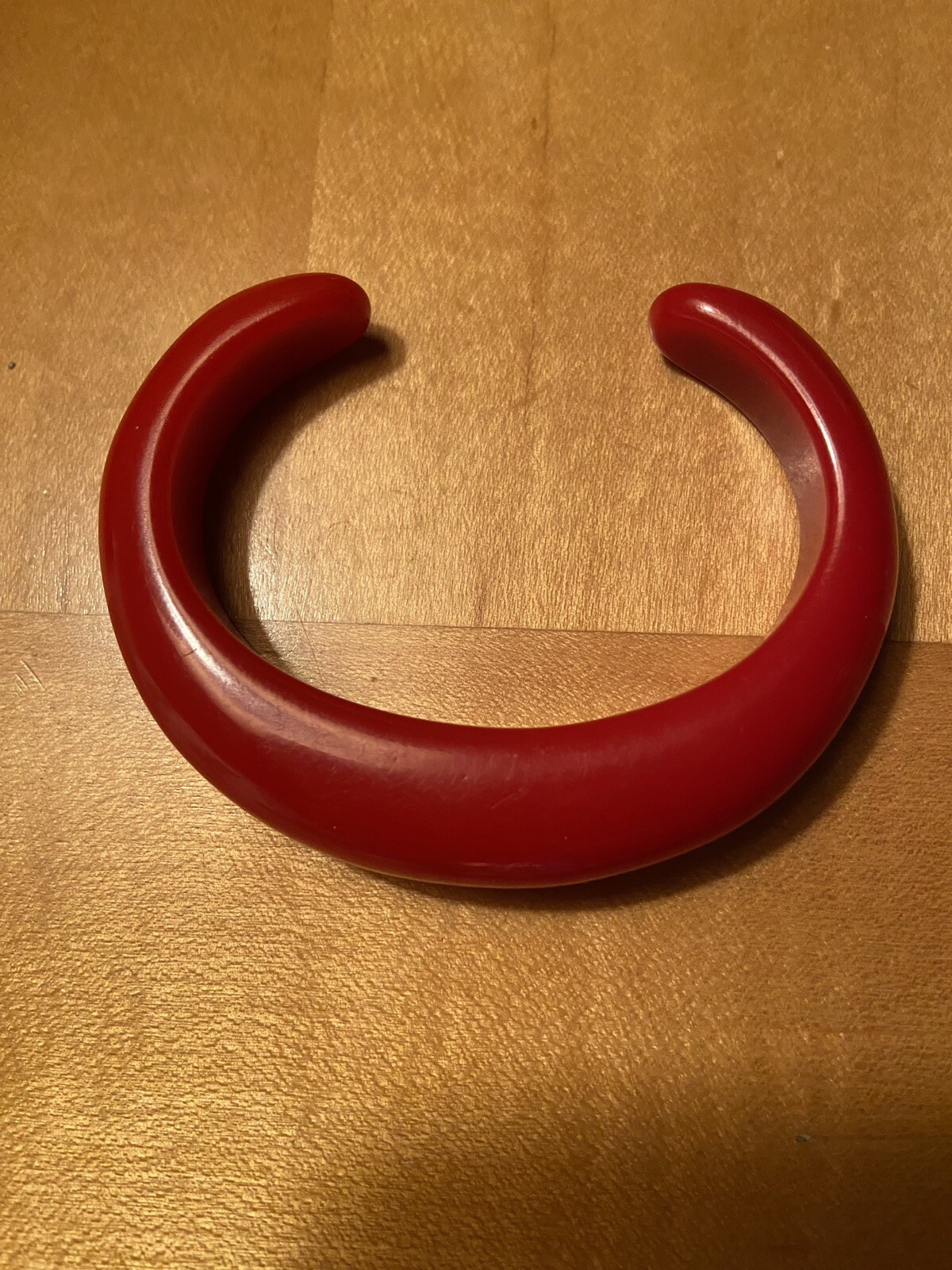 Rare Red Cuff Bakelite Bracelet - image 2