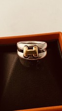 Bague HERMES Argent Et Or 18cts