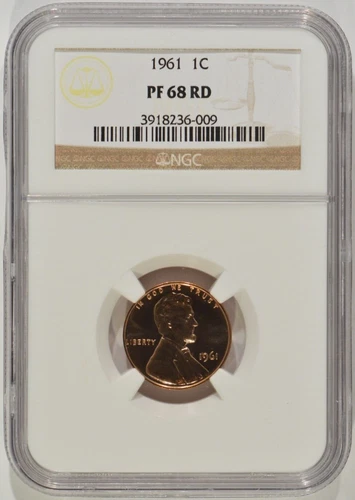 1961 Proof Lincoln Memorial Cent 1c NGC PF68RD Red 3918236-009