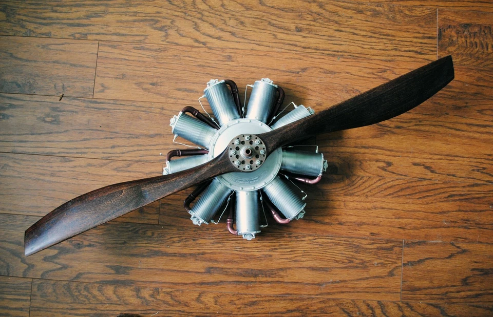 Motor Rotativo Oberursel UR-2 Escala 1/3 Réplica Aviación Primera Guerra Mundial Pantalla Foto 4 de 4