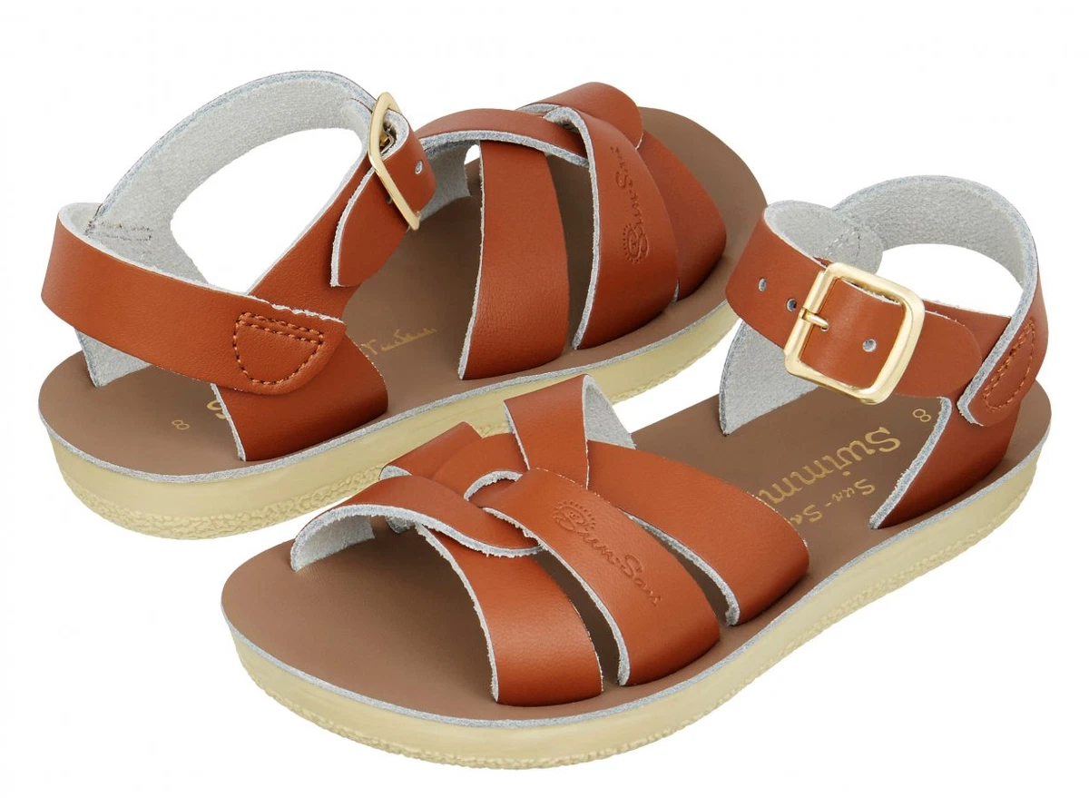 SALT WATER SANDALS SWIMMER TAN KIDS LEATHER SANDALS