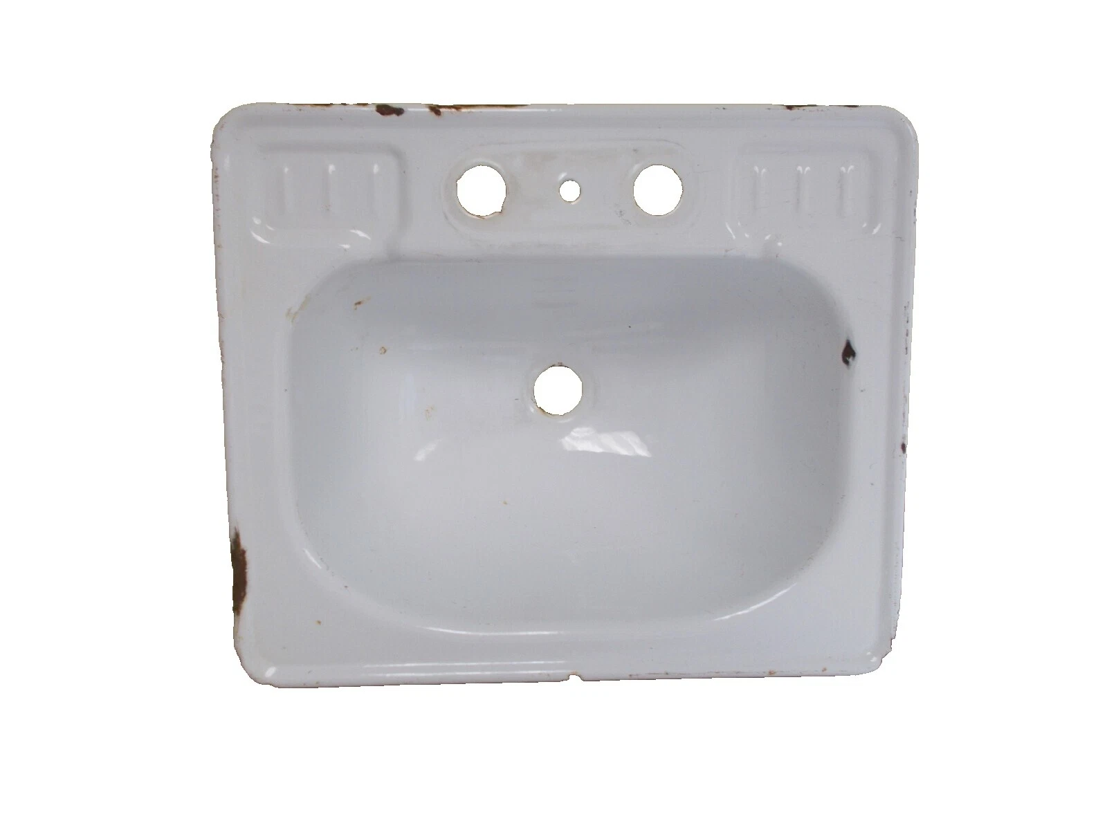 Enamel White Antique Original Architectural & Garden Antiques