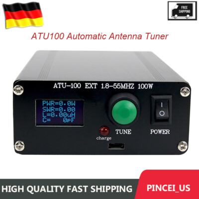 ATU100 Automatic Antenna Tuner 100W 1.8-50MHz 0.96  OLED Assembled with Shell DE