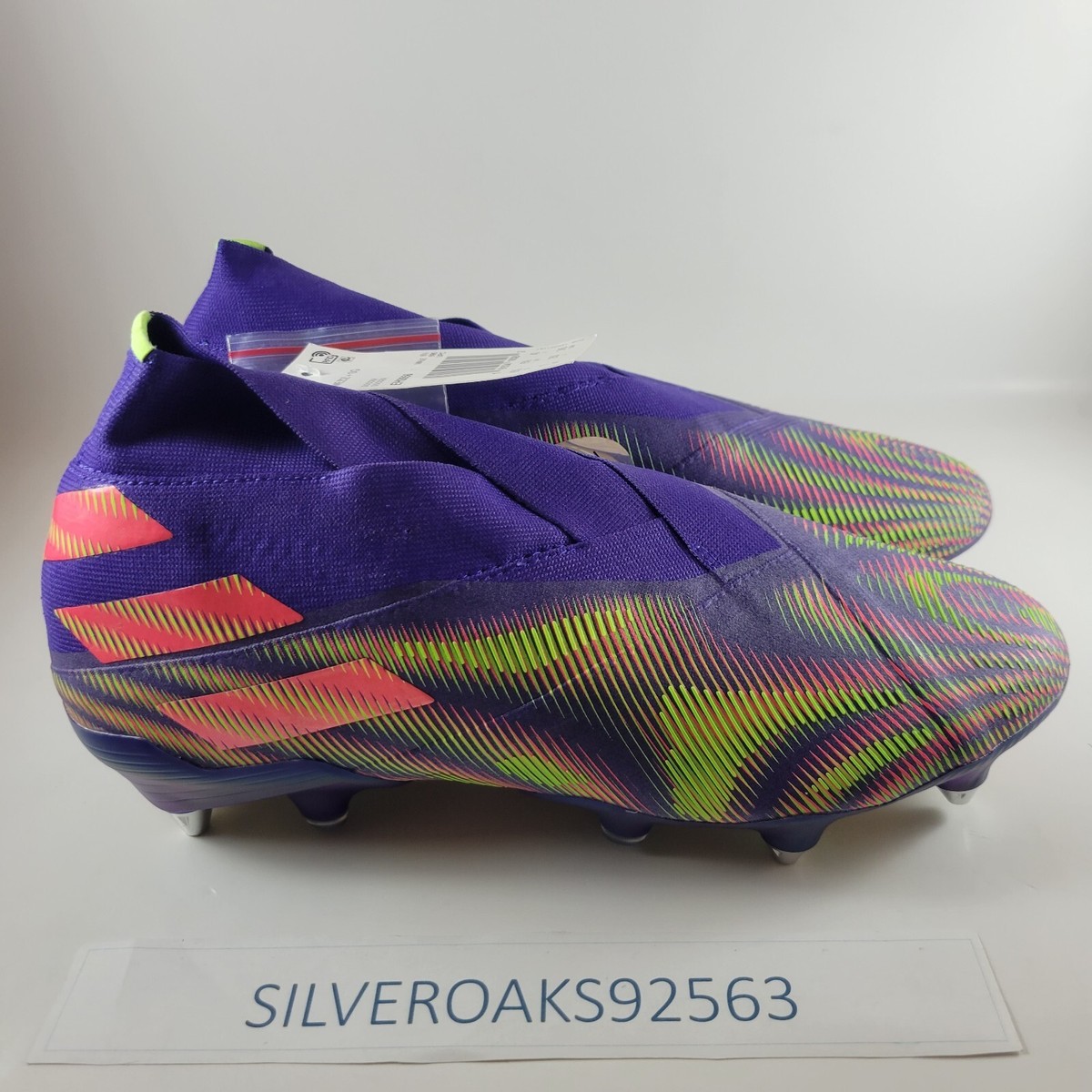 NEW Adidas Nemeziz + SG Soccer Cleat Boots Energy Ink Signal Pink EH0556 Sz 6.5 b0d8d9fe8a9d.jpg?width=3840&  main image 3
