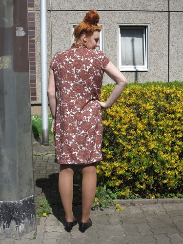 Damen Kleid Sommerkleid Blumen 60s True VINTAGE woman dress summer mini roses - Picture 4 of 9