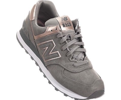 Women's New Balance 574 ROSE GOLD Grey Bronze Copper 7.5 Sneaker