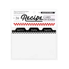 HIC Weatherbee Recipe Card Dividers, 3 x 5" - Set of 24 (094)