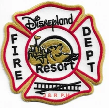Disneyland Resorts  Fire Dept., CA  (4" x 4" size) fire patch
