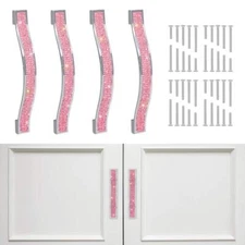 Drawer Pulls Handle Bling Crystal Dresser Cupboard Closet Cabinet Wardrobe Do...