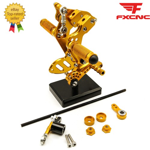 For KTM 690 duDuke 2008 2009 2010 2011 CNC Rearset Footpegs Pedals Shift Gold - Foto 3 di 6