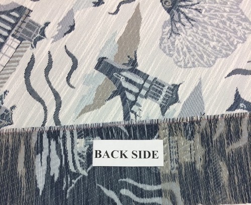 BALLARD DESIGN SORA AZURE BLUE InsideOut® CHINOISERIE TOILE FABRIC BY YARD 57"W - Picture 6 of 6
