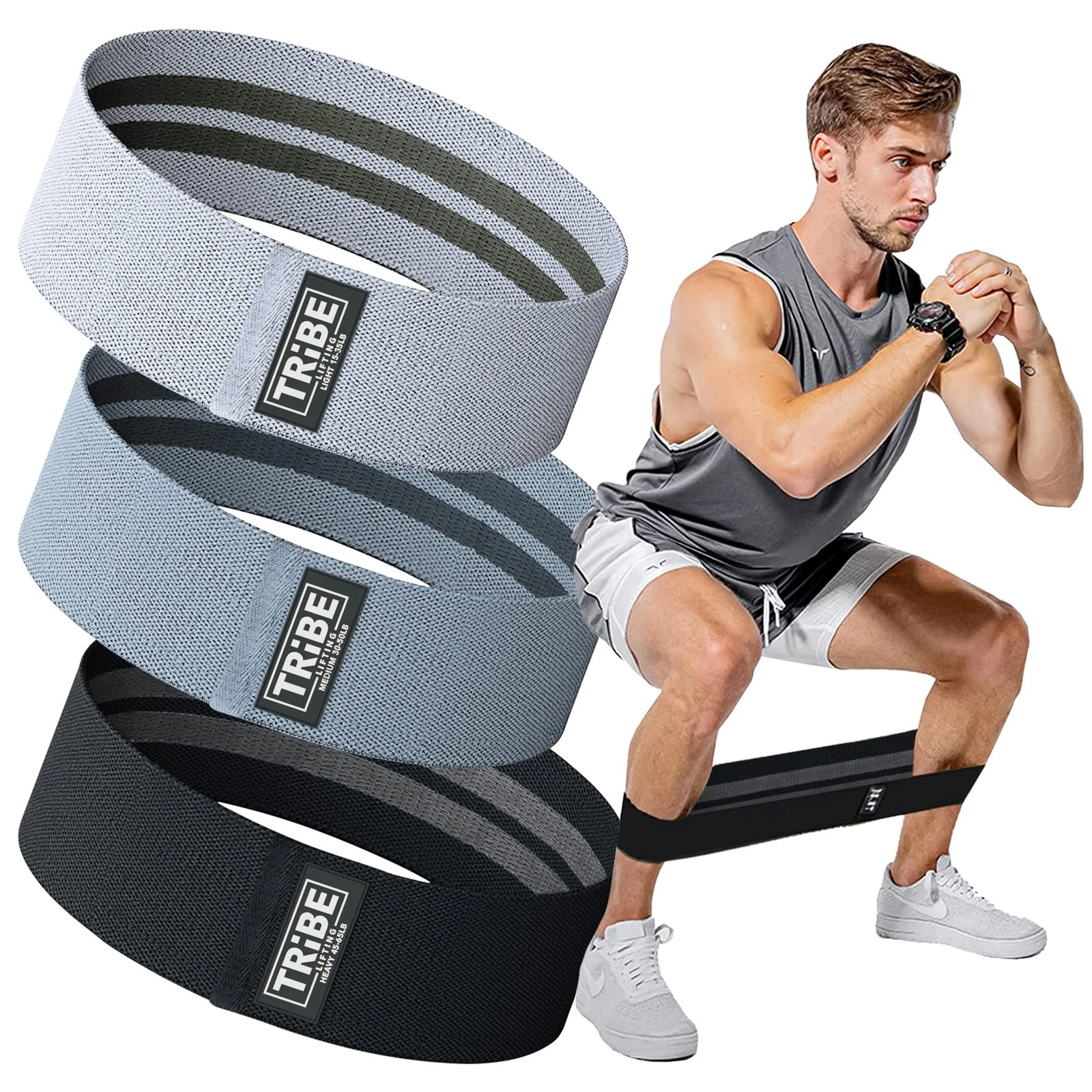 Tribe Lifting Fabric Resistance Bands for Exercise - Hip Bands for Working Ou...
Opens in a new wind