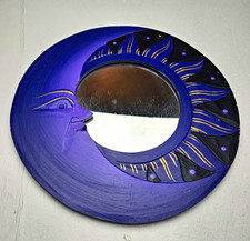 Celestial Sun & Moon Round Wall Mirror 12in F...
