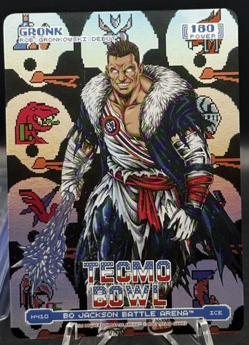Rob “Gronk” Gronkowski Card Bo Jackson Battle Arena Tecmo 155 Power Ice SP