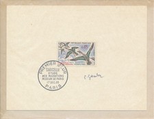 France 1960 N° 1275 Les oiseaux migrateurs Muséum Paris signé du graveur Gandon