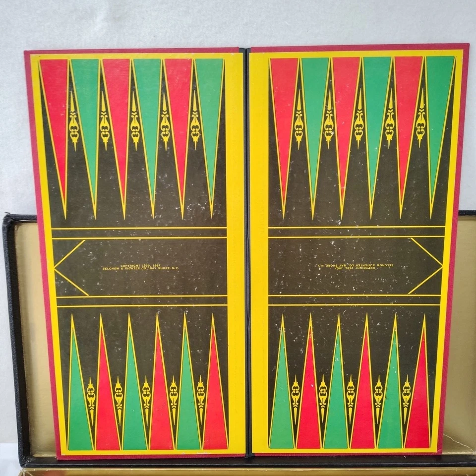 Selchow & Righter Chess Backgammon Checkers Set Vintage 1967 w Case **Read Des** - Image 3 of 4