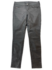 Guess Women's Black Skinny Pants Zip Pockets Stretch Ankle Size 27x28