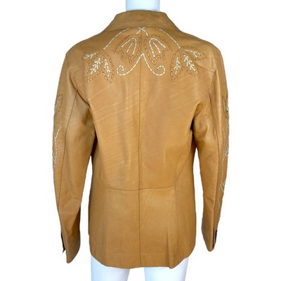 D&G Dolce & Gabbana 90's Whipsticth Leather Blazer Jacket | eBay