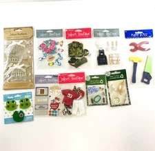 Jolees Boutique Card Connection 3D Sticker LOT Sports Military Kitchen Garden