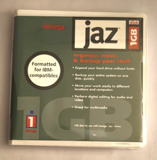 Vintage 1995 Iomega Jaz 1GB disk Formatted for IBM-compatibles UNTESTED
