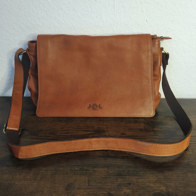 Ledertasche SID & VAIN Messenger Bag - Hellbraun Weiches Leder