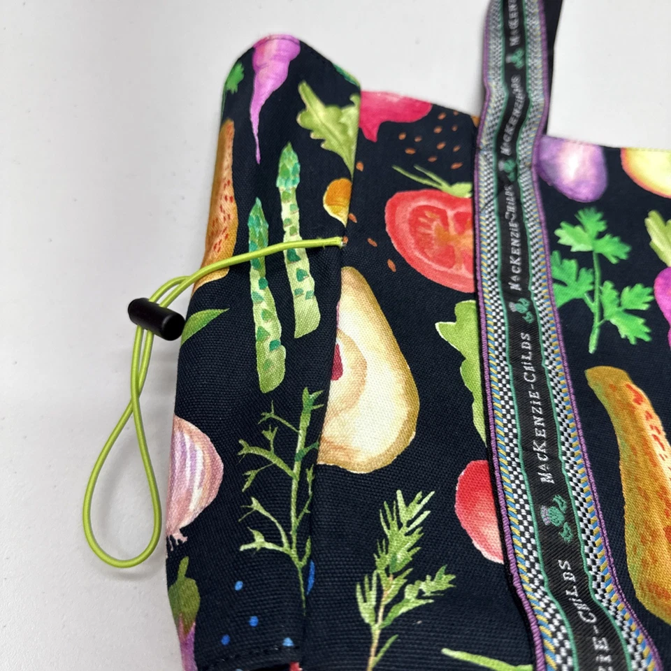 Bolso de Mano MacKenzie Childs Hecho a Mano Mercado de Agricultores Algodón Minorista $210 (Retirado) LEER Foto 4 de 4