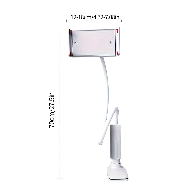 Flexible Gooseneck Tablet Stand with Sturdy Clamp Adjustable Viewing Mount