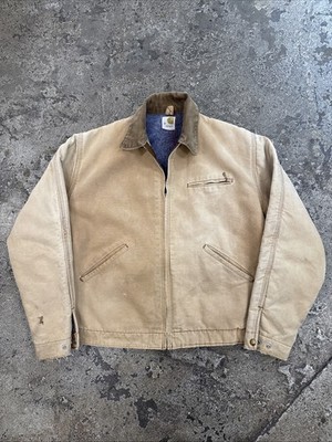 Vtg 70s Detroit Carhartt Jacket Blanket Lined 6BLJ Distressed Fade Thrashed 44