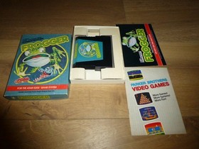 FROGGER - Atari 5200 CIB Complete In Box w/ Overlays (unpunched!) Parker Konami