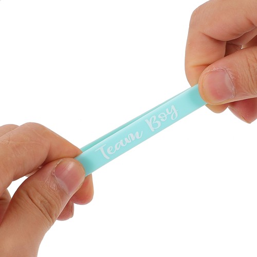 12pcs Gender Reveal Wristbands Bracelet for Gender Reveal Party Silicone Team - Picture 8 of 12