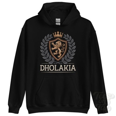 DHOLAKIA FANTASY COAT OF ARMS HOODIE novelty parody family name crest