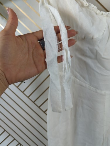 Reformation Alfred Jumpsuit Gossamer White Bridal Wedding Jumper Sz 4 READ - Picture 10 of 13